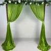 Curtain B002A Ice Silk Backdrop For Wedding Ceremony Pography Banquet Event Party 10ftx10ft