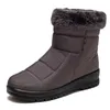 Botas Mulheres tornozelo no inverno à prova d'água para neve botas mujer sapatos pretos de sapatos pretos feminino 221007