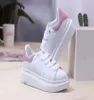 Designer barn skor pojkar flickor sneaker tjock botten vit svart r￶d boby sm￥barn casual l￤der sn￶rning tr￤nare sport sneakers storlek 24-35