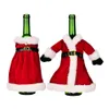 Vestido rojo de la botella de vino de Navidad Decoraciones de Feliz Navidad para el hogar Ornamento de Navidad Año Nuevo 2023 Regalos de Navidad