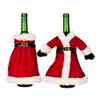 Kerst rode jurk wijnfles omslag Santa Wine Flessen Bag Mouw Merry Xams Decor Diner Nieuwjaar Tafel Ornament Gift