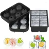 Baking Moulds Ice Tray Mold Silicone Cube Square Food Grade Reusable Bar Pub Wine Blocks For Freezer With Lid