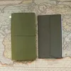Fromthenon Traveler Notebook Journal Storage Bag Vintage Olive Green Canvas Stationery Card Holder For Midori Travelers