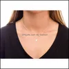 Pendant Necklaces Love Heart Choker Necklaces With Card Gold Sier Hand Pendant Necklace For Fashion Women Jewelry Gifts And Mjfashion Dhlpx