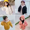 ダウンコート冬の女の子の暖かいジャケットキッズファッション濃厚なアウターウェアの子供服秋のベビーガールかわいいジャケットフード付きコート221007