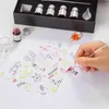 Stylos à plume 3/7/15 PCS Ensemble de verre 7ML Couleurs Encre Floral Crystal Dip Cadeaux Boîte Écriture Dessin Papeterie Fournitures d'art scolaire 221007