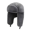 Chapeaux de trappeur garder au chaud Bomber chapeaux femme homme russe oreillette casquettes hiver extérieur coupe-vent épais fausse fourrure Bombers