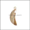 Подвесная ожерелья натуральная каменная луна подвесное колье для женских женских украшений аксессуары для ювелирных изделий розовая черная простота универсальная 3 5 м DHR3U