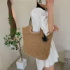 Borse da sera Borsa a tracolla da donna intrecciata a mano Bohemian 2022 Summer Fashion Straw Beach Tote Bag Travel Shopper Weaving Shopping 8184