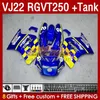 & Tank Fairings For SUZUKI RGVT250 VJ 22 RGV RGVT 250 CC RGVT-250 160No.69 RGV250 SAPC VJ22 90 91 92 1993 1995 1996 RGV-250 1990 1991 1992 93 94 95 96 OEM Fairing blue yellow
