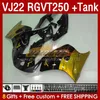 Tank Fairings For SUZUKI RGVT250 VJ 22 RGV RGVT 250 CC RGVT-250 160No.175 RGV250 SAPC VJ22 90 91 92 1993 1995 1996 RGV-250 1990 1991 1992 93 94 95 96 OEM Fairing golden flames