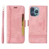 حالات هاتف المحفظة لجهاز iPhone 14 13 12 11 Pro Max XR XS X 7 8 Plus - Coll Color Pu Leather Flip Kickstand Cover مع فتحات بطاقة خارجية