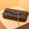 Bolso de mano clásico de diseñador para mujer, bolsos de cuero repujado, bandolera cruzada, bolsas de mensajero con caja
