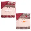 Pokrywa krzesła 2022 Pokrycie świąteczne Święty Święty Święto Snowman Print Cap Cap Rok Party Materiały na przyjęciu Xmas 51CMX48CM Dekorat domu