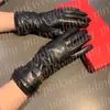 Autumn Winter Plush Gloves Women Long Leather Mittens Outdoor Cold Proof Ski Gloves Designer Warm Glove