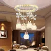 Lampes suspendues LED moderne Ring Light Lustre Cristal Lustre Lustres en Cristal éclairage de plafond luminaire suspendu