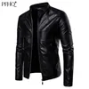 Chaqueta de cuero de imitación de cuero para hombres PFHQ Chaqueta de PU de otoño para hombres Ropa informal para motocicletas Tops de motociclista Moda de otoño Abrigo de cuero de imitación suelto de moda guapo 221007