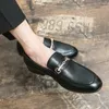 Vintage gamla Oxford-skor pekade tå vegan vävd rem en stigbrun mäns mode formell casual skor olika storlekar 38-47