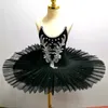 Salia tutu de balé preto da Dancewear para crianças de cisne do lago infantil Kids Belly Dance Darne Stage Performance Dress 221007