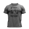 T-shirts pour hommes 2022 Hommes Coton T-shirt Oansatz Manches courtes Imprimer Sport Quick Dry Marque Slim Fit Chemise Bodybuilding Fitness Vêtements de course