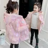 Down Coat Winter Jacket For Girls Coat Teen Kids Parka Snowsuit Fashion Bright Waterproof Outerwear Children's Clothing 3 4 6 8 10 12 Year 221007