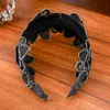 Pannband Levao Wide Hook Flower Hair Hoop Head Band för kvinnor Huvudbanor Spetsblommor Huvudband Hårband Girls Hair Bezel Accessories T221007