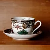 Geschirrsets Weihnachtsbaumkeramikgeschirr Vintage Chinese und Western Dish Bowl Steak Salat Dessert Teller Kaffee oder Teetasse