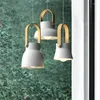 Lampes Suspendues Nordique 3 Pcs Bois Café Éclairage Français Enfant Moderne Restaurant Bar Lampe Suspendue Lustre En Bois Massif DIY Lustres E Pendentes