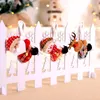 Juldekorationer 1st prydnadsg￥va DIY Santa Claus Tree Pendant Toy Doll Hang Decor for Home 9x14 CM