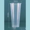 Disposable Cups Straws Beverage Cold Drink Plastic Cup Fruit Juice Commercial Disposable Milk Tea Pp Frosted Transparent P Bdesybag Dhnis