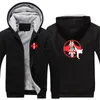 Heren Hoodies 2022 Autumn Men's Kyokushin Karate Gedrukte Padded College Zipper Jackets Warm High Street Hip Hop Sweatshirts Hoody