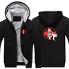 Men's Hoodies 2022 Autumn Men's Kyokushin Karate Printed Padded College Zipper Jackets Warm High Street Hip Hop Sweatshirts Hoody