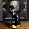 Andere thuisdecoratie Europese stijl Creative Resin Egyptische katten ornament God Living Room Studie Office Desk Decoratieve kandelaar 221007