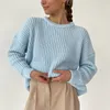 Women's Knits Tees Ladies Solid Autumn Winter Sweater Women Thick Oversized Long Sleeve Casual Loose Pullovers Female Sweater Jumper Knitted Tops 221007