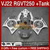 OEM Fairings Tank dla Suzuki RGV250 SAPC VJ22 RGVT250 RGV-250 VJ 22 160NO.161 RGV RGVT 250 CC 90 91 92 93 94 95 96 RGVT-250 1990 1991 1992 1993 1995 1996 1996 Fairing Gray Luck