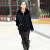 Kadın Kürk Sahte Mink Ceket Uzun Kollu Kapşonlu Günlük Ceket Moda Tüm Maç Fermuar Örgü Dış Giyim Özel Plus Boyut 221006