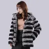 Women's Fur Faux Lady Genuine Real Rex Rabbit Hooded Jacket Coat Women High Quality Natural Warm Outerwear 221006