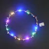 Altri articoli per feste per eventi 20pcs Glow Cat Bunny Ear Horn Hairband Gift Light Flower Garland Headband LED Birthday Wedding Costume Halloween 221007