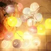 Strings Fairy Garlands LED String Light Room Decoration Lights 2M 3.5CM Dia Cotton Balls Lanterns For Christmas Party Battery KQ