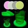 Table Mats Silicone Coasters Luminous Heat Resistant Tea Cup Mat Glow In The Dark Lots Drink Coffee Mug Glass Beverage Holder Pad 10cm