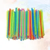 Disposable Cups Straws 300 Pcs Spoon Dual Use Drinking For Milkshakes Shaved Ice Mixed Color 221007