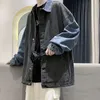 Kurtki męskie dżinsowe kurtki kobiety Koreańskie luźne trendy studenckie zwykłe płaszcz w stylu Hongkong w stylu technologicznym Jack Punk Streetwear 221006