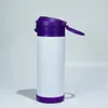 US Stock 12oz Sublimation Kid Tumblers Straight Blank Sippy Cup Kid Water Bottle Flask Safe