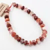 P￤rlor Apdgg 8x15mm 15.5 "Natural Red Rutilated Quartz Gems Stone Rondelle Facetters f￶r halsbandsarmbandsmycken DIY