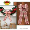 Decorazioni natalizie Grande fiocco Bowknot Nastro Ghirlanda fai da te Ornamenti per alberi Anno Confezione regalo di nozze Avvolgimento di fiocchi artigianali