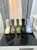 Mężczyźni Womans Rain Boots Rubber Bot Luksus Paris Square Toes Chunky Design gruboziarniste ząb podeszwa zewnętrzna czarna beżowa żołnierz odporna na zużycie Wodoodporne Arch Matte 35-40