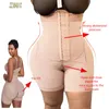 여성 셰이퍼 Fajas Colombianas Mujer Butt Lifter Shaper 평평한 복부 조절 가능한 전면 클로저 Hookeye BBL Post OP 수술 용품 Skims 221007