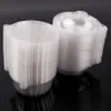 Disposable Cups Straws 100pcs Plastic Fruit Case Container Storage Box Cupcake Muffin Pods Dome Cake Boxes Gifts 221007