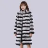 Women's Fur Faux Hight Quality Real Rex Rabbit Coat Winter Lady Long Style Jacket Women Fashion Warm Outerwear 221006