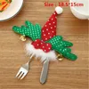 Christmas Decorations And Year Decoration Cutlery Bag Santa Claus Reindeer Tableware Holder Home Party Dinner Tabl